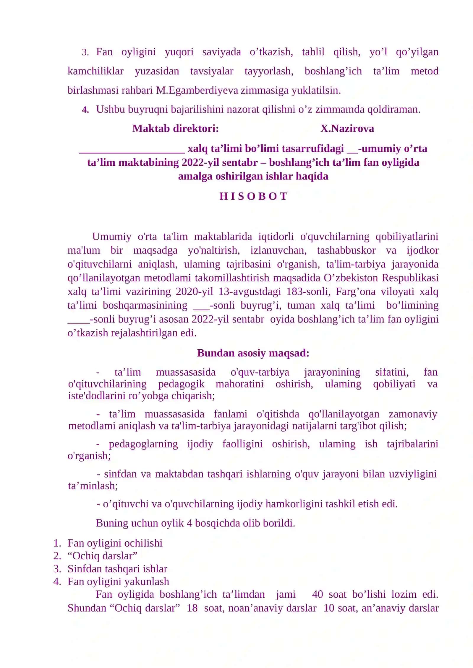 Boshlang'ich ta'lim fan oyligi hujjatlari 3