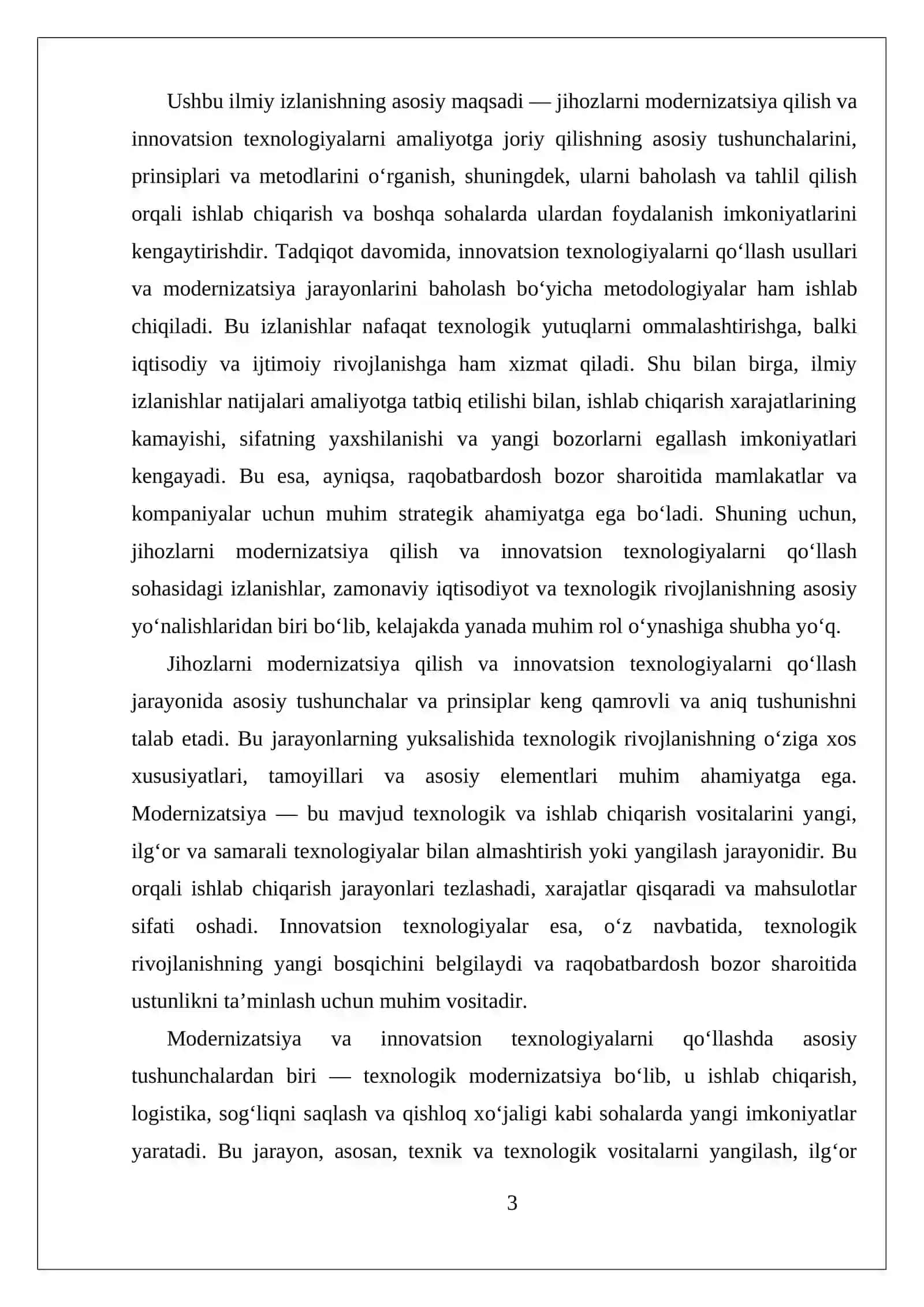 Asosiy Tushunchalar va Texnologik Modernizatsiya Prinsiplari 3
