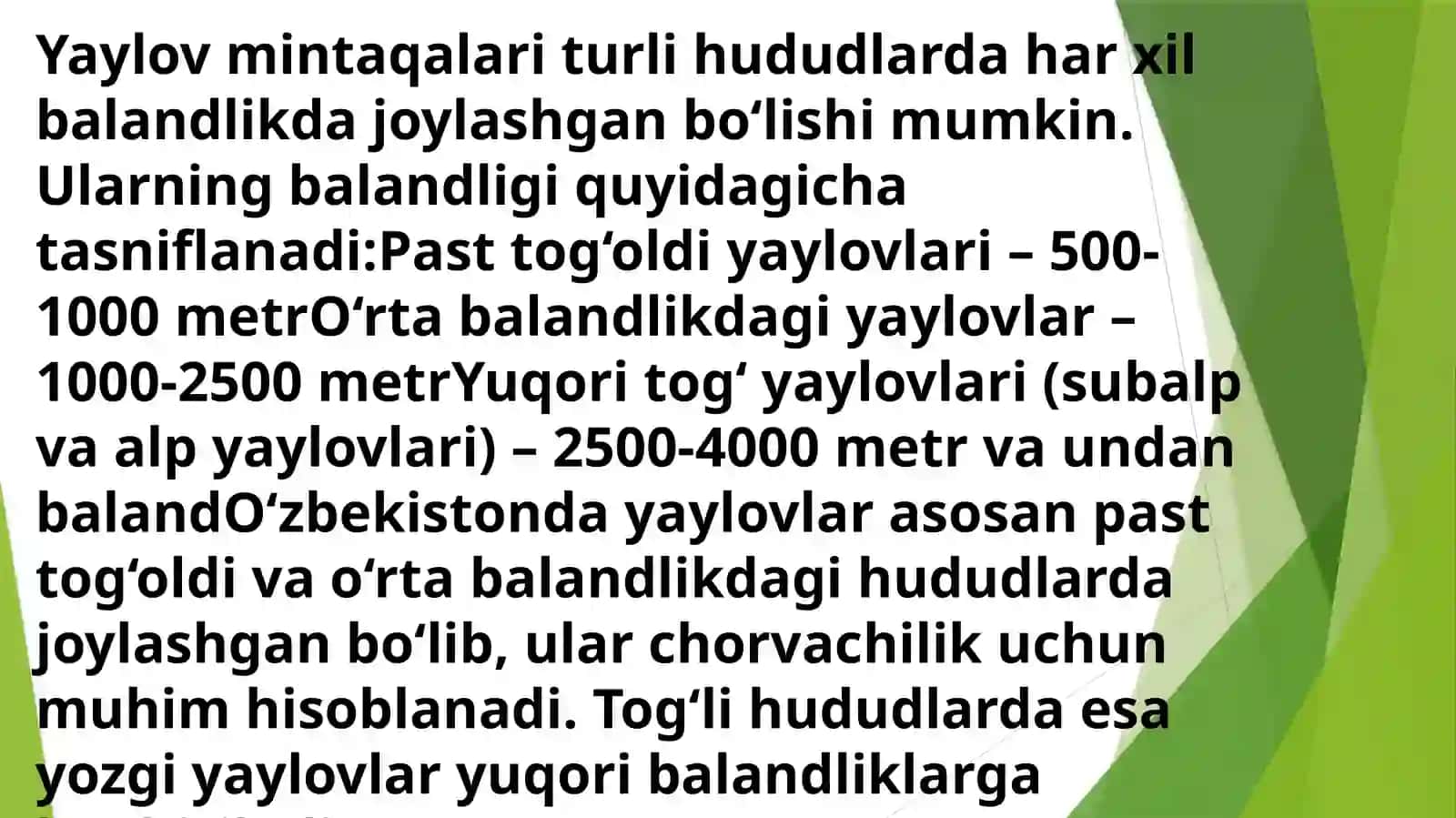 Yaylov oʻsimliklari va hayvonlari geografik tarqalishi 3