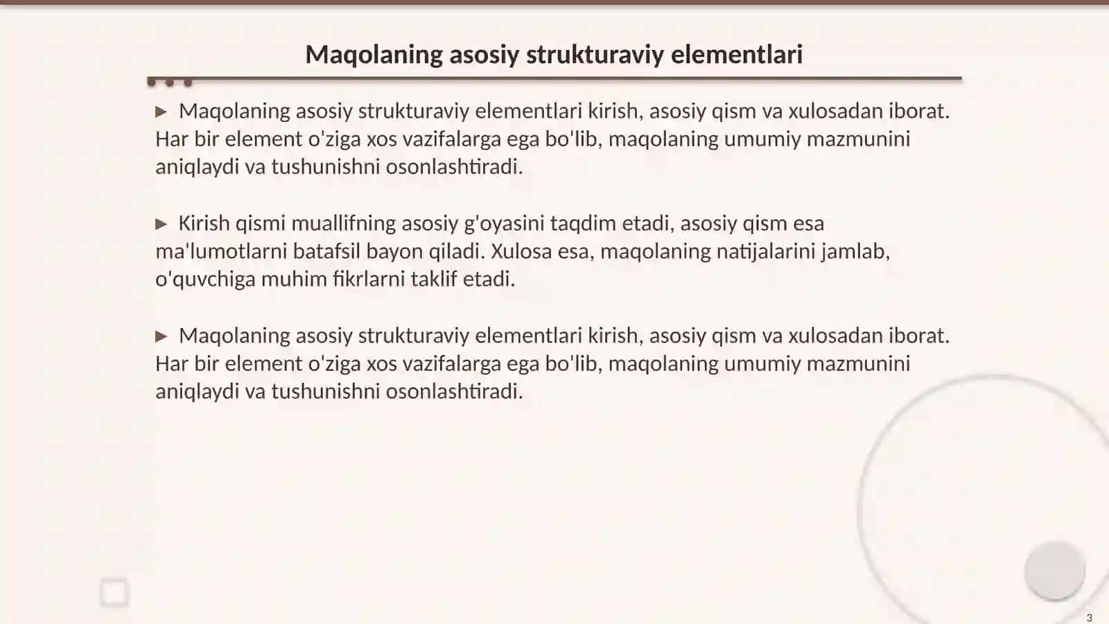 Maqolaning strukturaviy elementlari 3