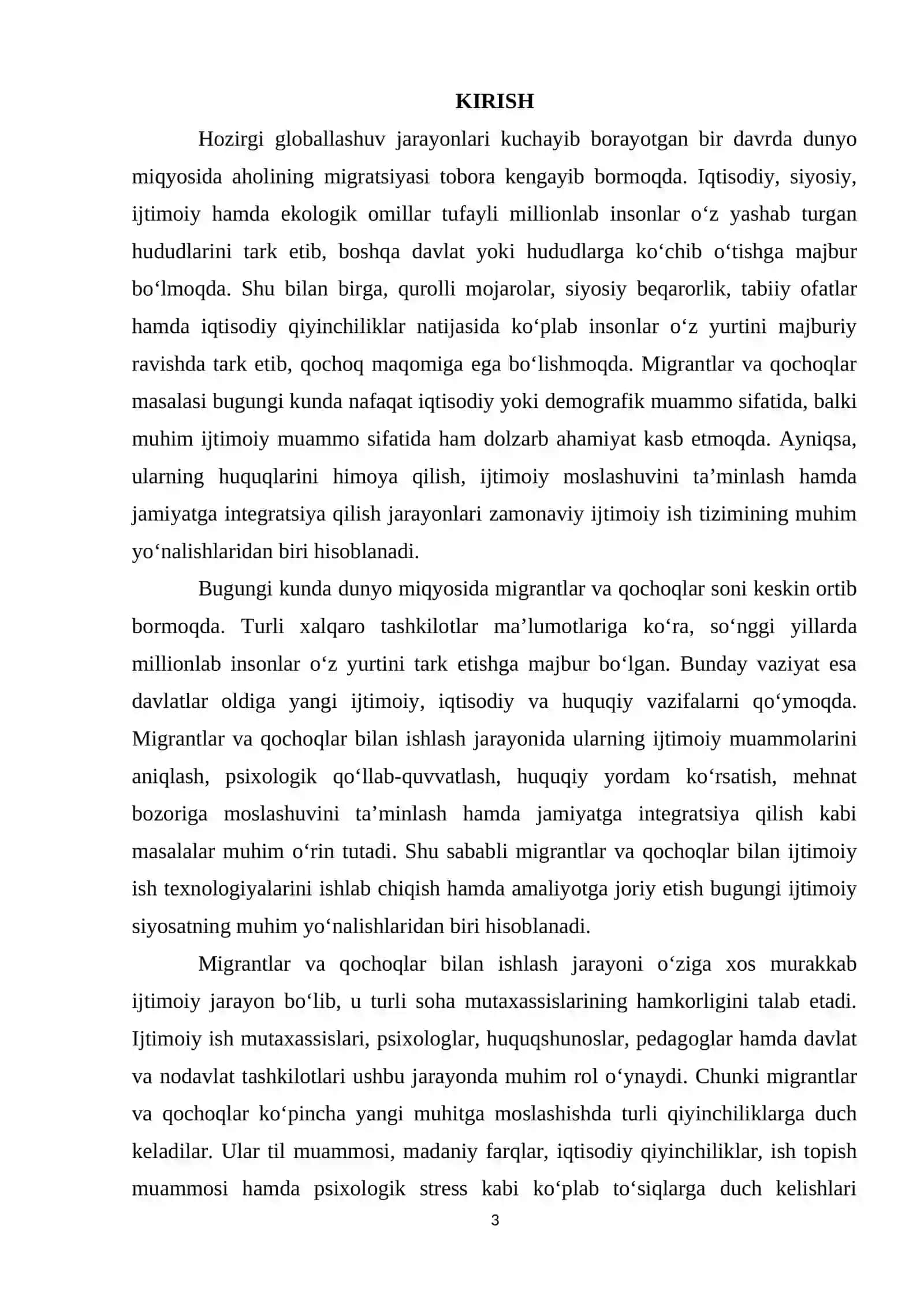 MIGRANTLAR VA QOCHOQLAR BILAN IJTIMOIY ISH TEXNOLOGIYASI 3