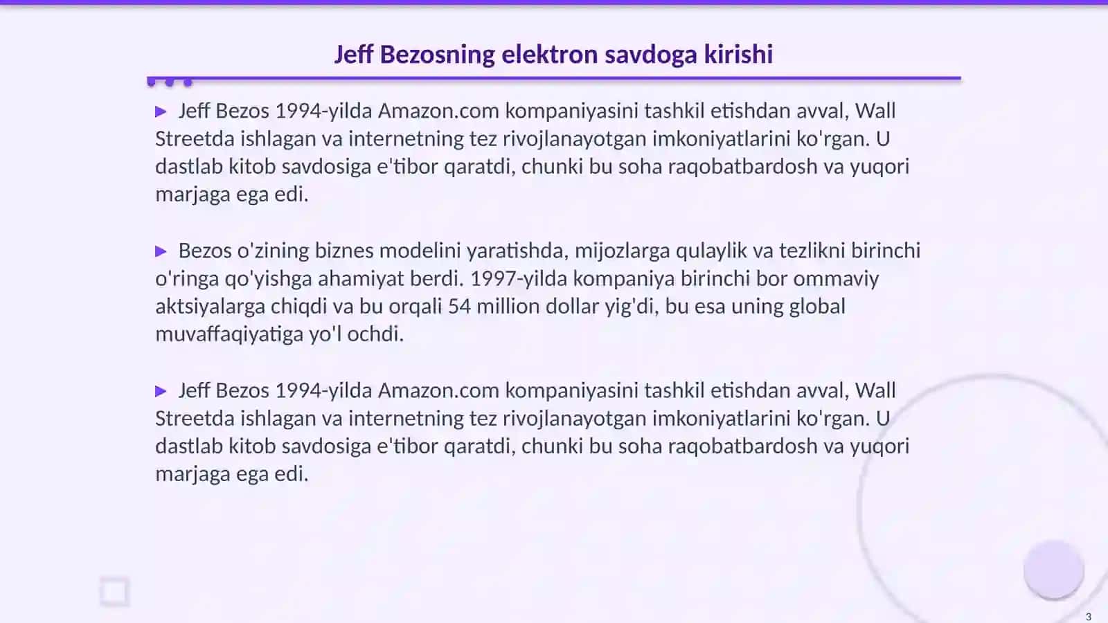 Elektron savdo orgali global muvaffaqiyat strategiyasi (Jeff Bezos - Amazon) 3
