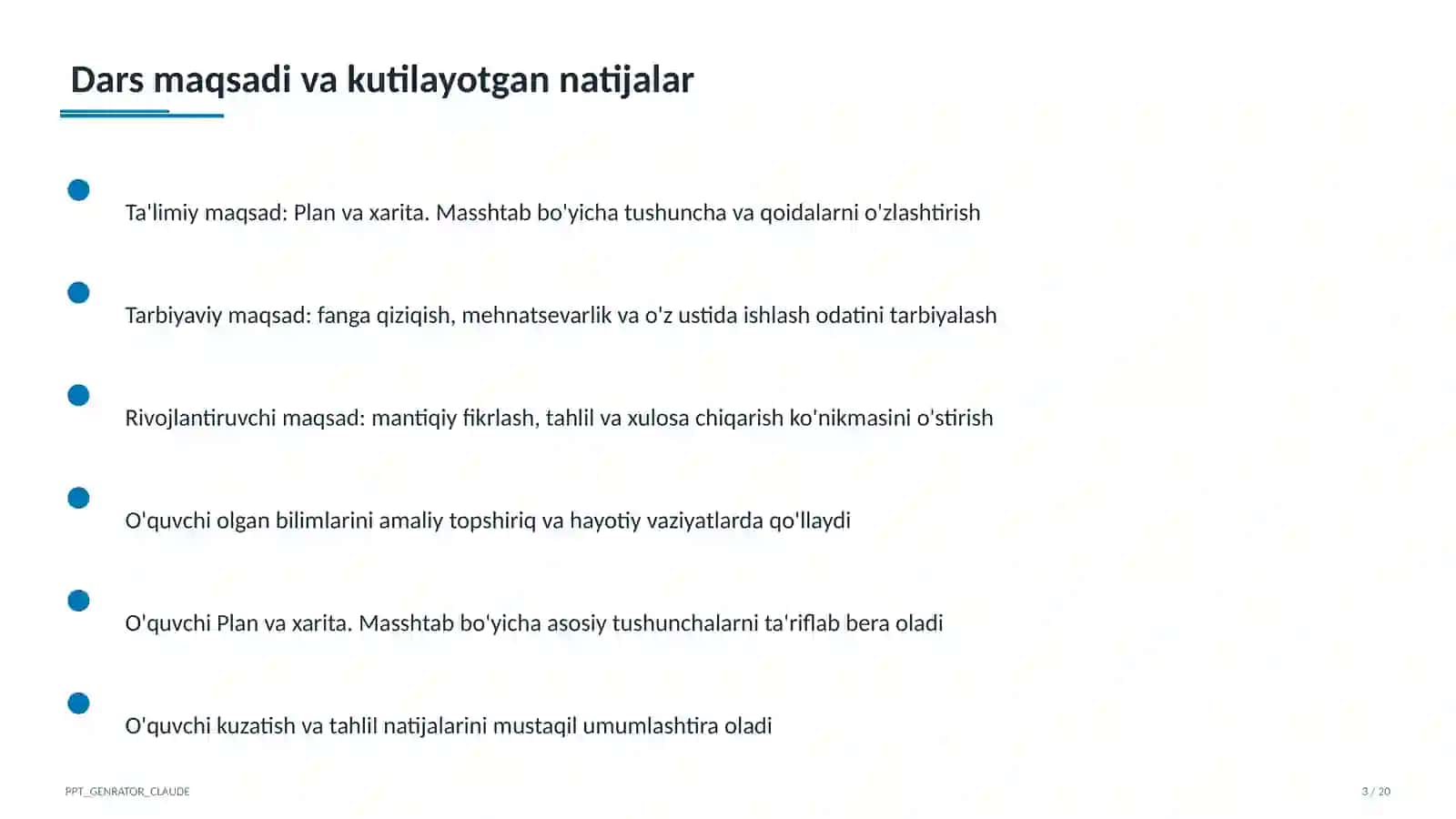 Plan va xarita. Masshtab (5-sinf) 3