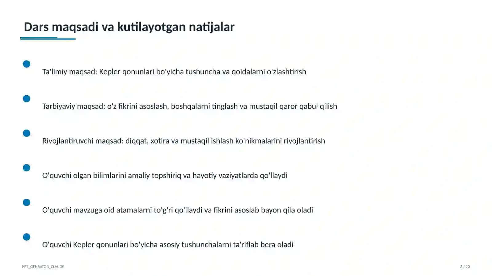 Kepler qonunlari (10-sinf) 3