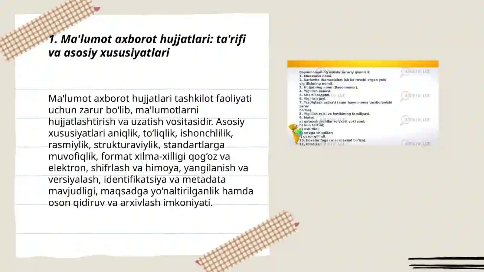 Ma'lumot axborot hujjatlari va ularning turlari 3