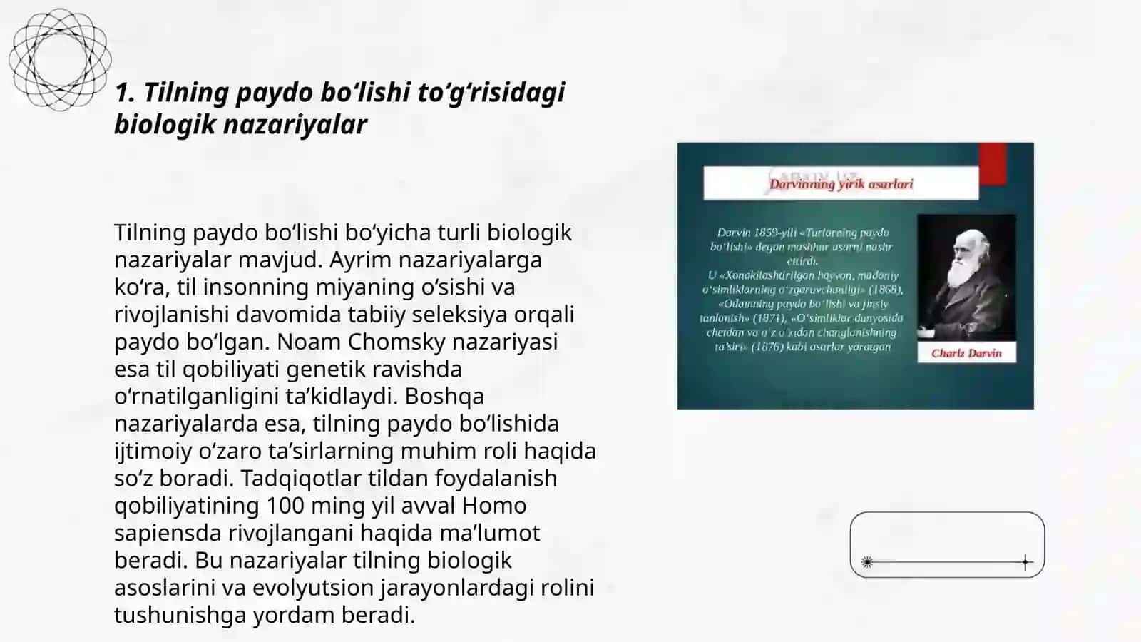 Tilning paydo bo’lishi to’g’risidagi nazaryalar 3
