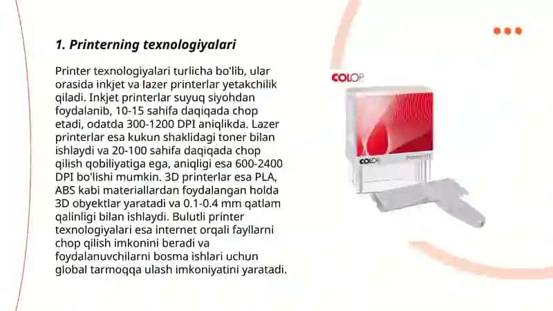 Printer texnologiyalari 3
