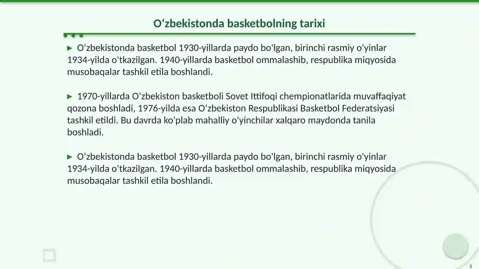 Basketbolning rivojlanishi Oʻzbekistonda 3