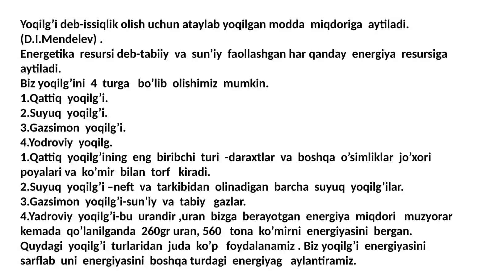 Energetika zaxiralardan foydalanish jarayonlari 3