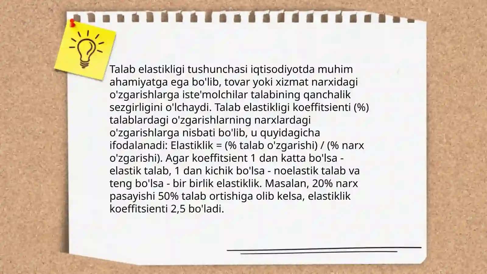 Talab elastikligi 3