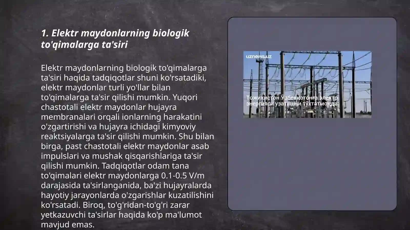 Mengboyeva Gulqamarning Tibbiy va biologik fizika tag'dimoti 3