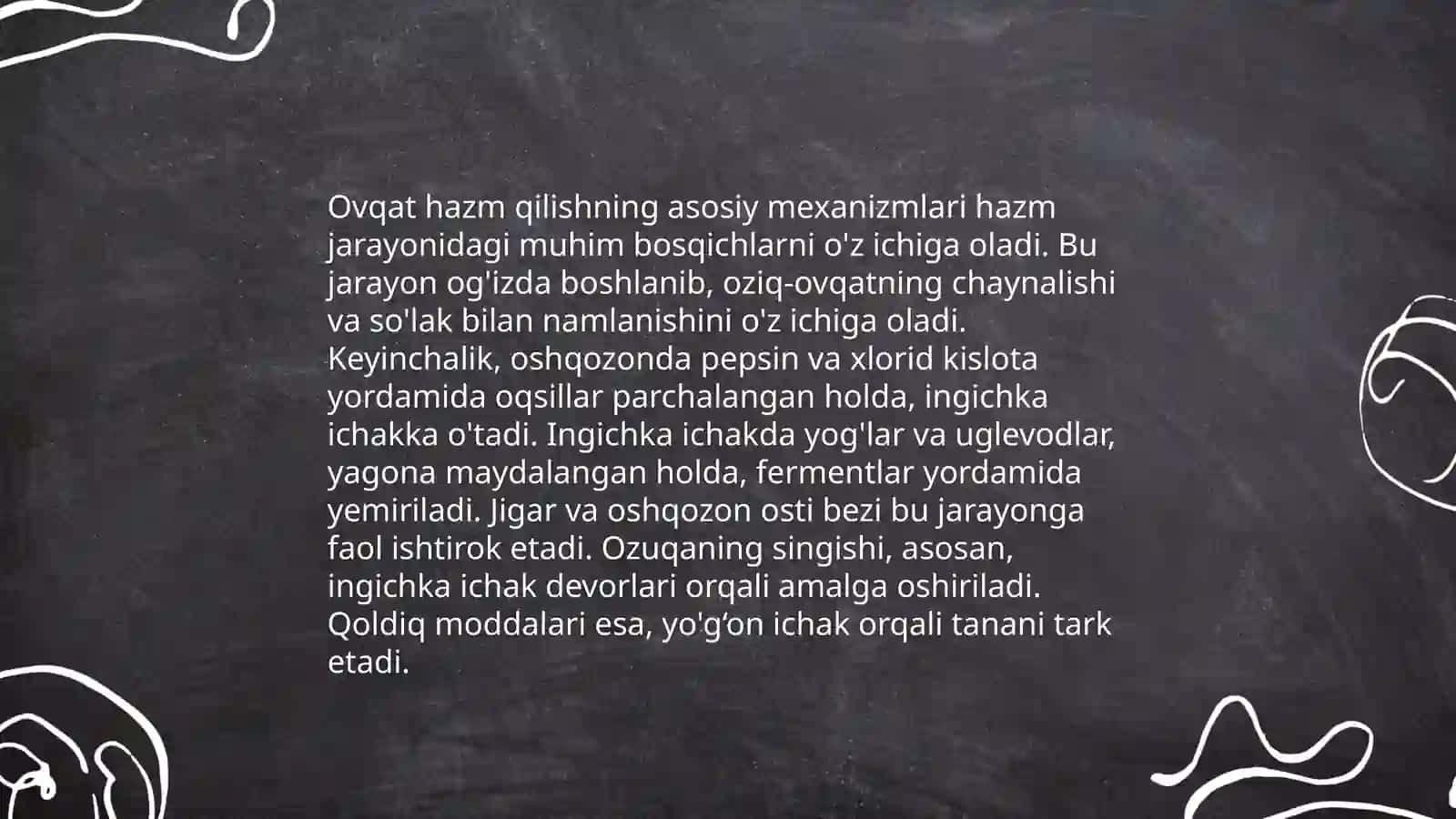Ovqat hazm qilishning asosiy mexanizmlari 3