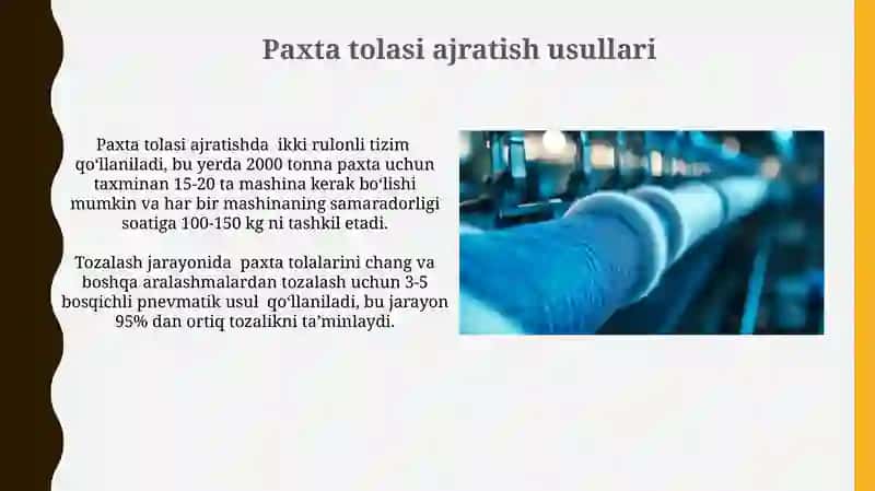 Paxta toplash va tozalash uskunasi 3