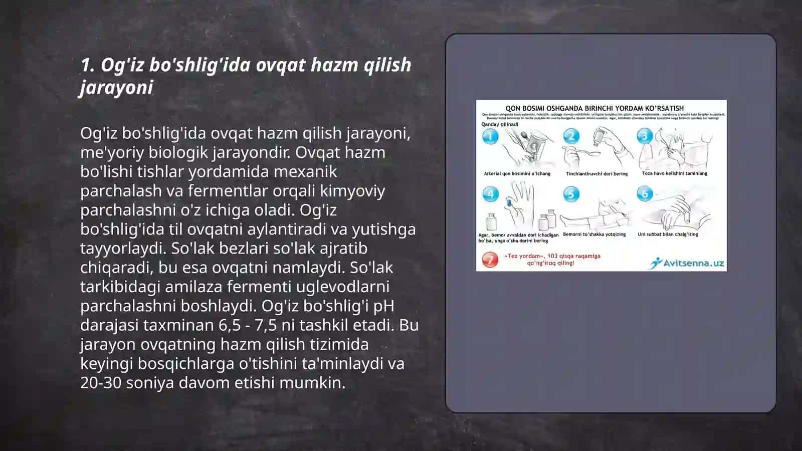 Og'iz bo'shlig'ida ovqat hazm qilish jarayoni 3