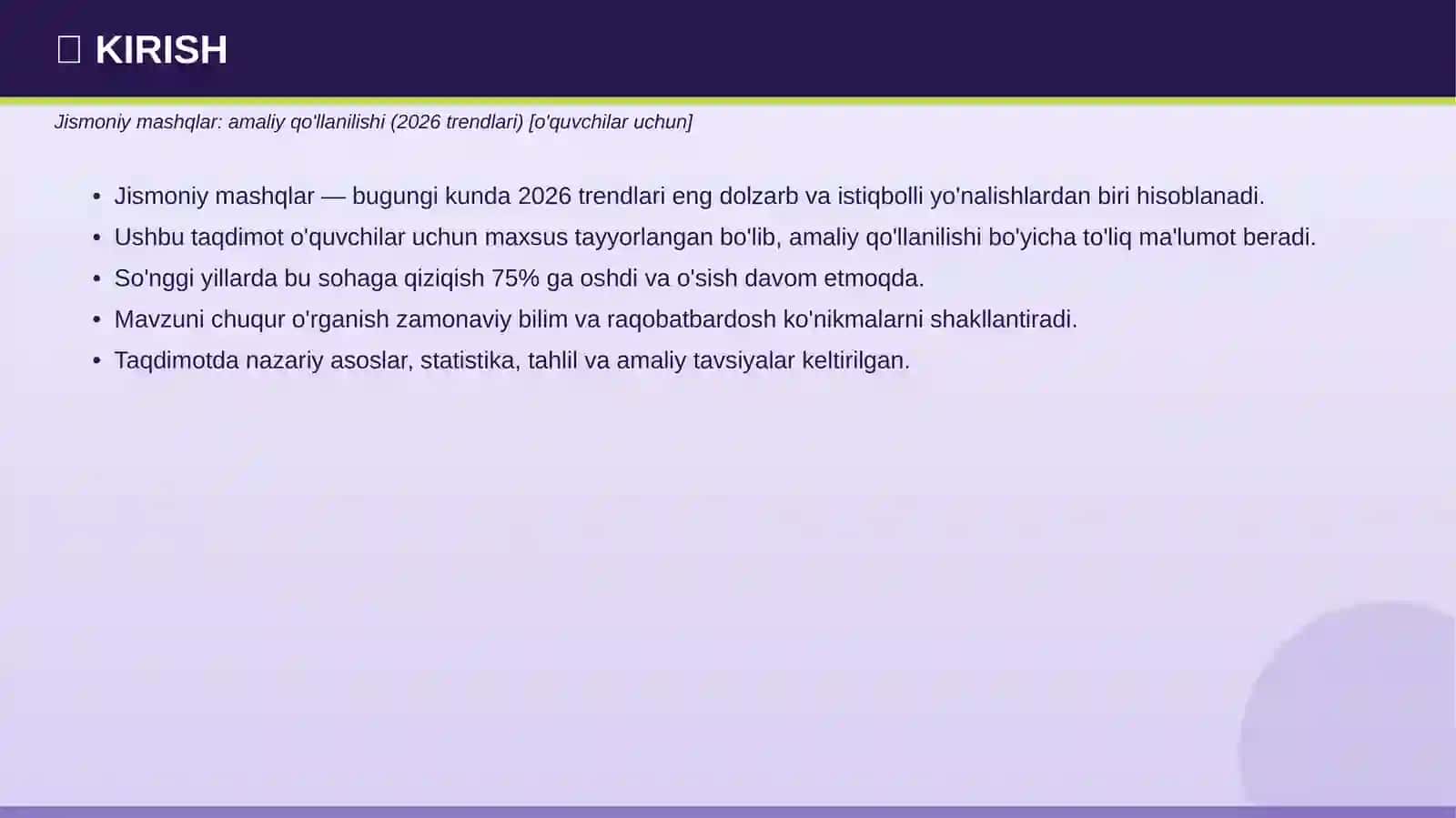 Jismoniy mashqlar: amaliy qo'llanilishi (2026 trendlari) 3
