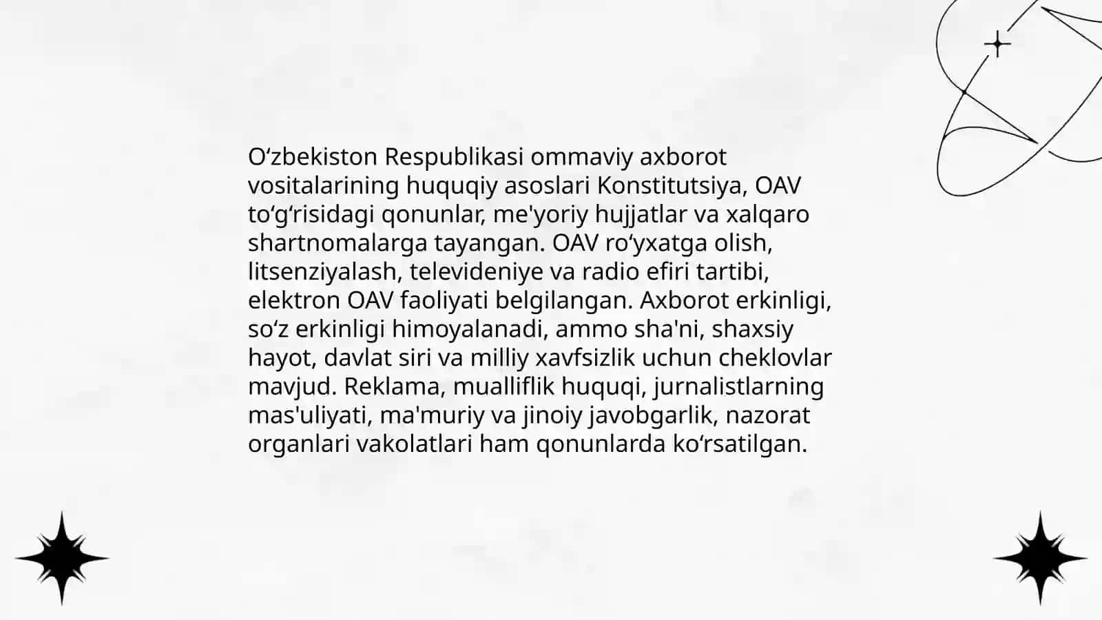 O‘zbekiston Respublikasi ommaviy axborot vositalarining faoliyati 3