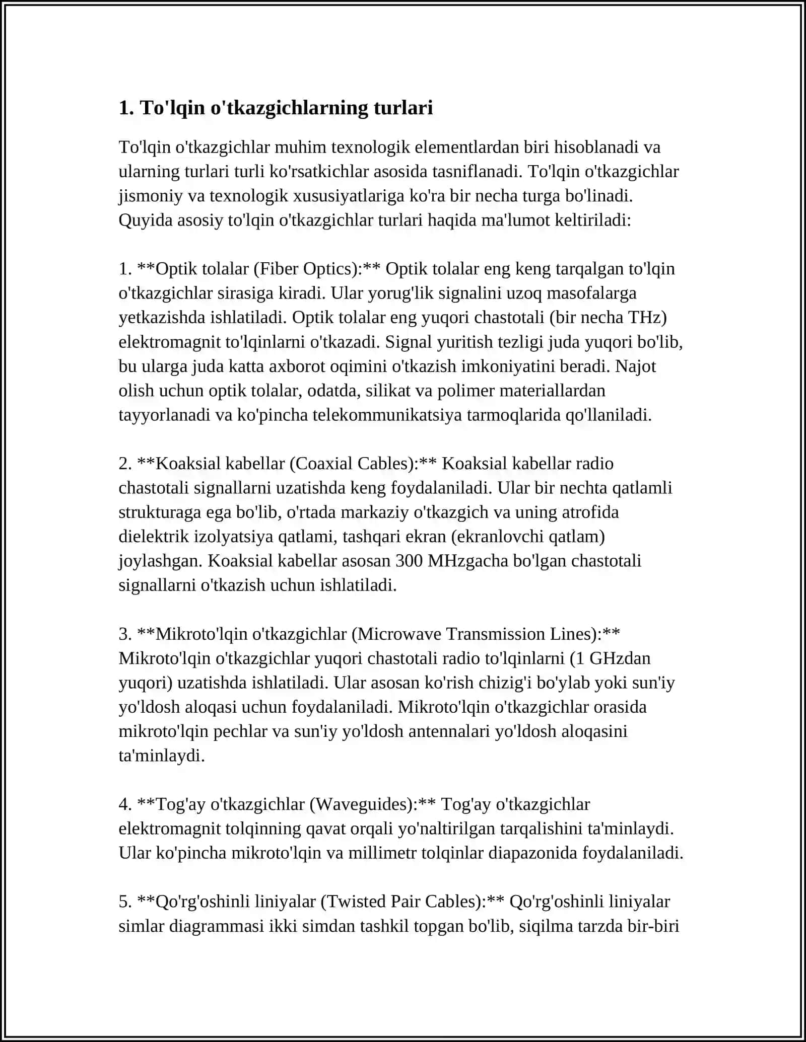 TO'LQIN O'TKAZGICHLAR(VOLNOVODLAR) 3