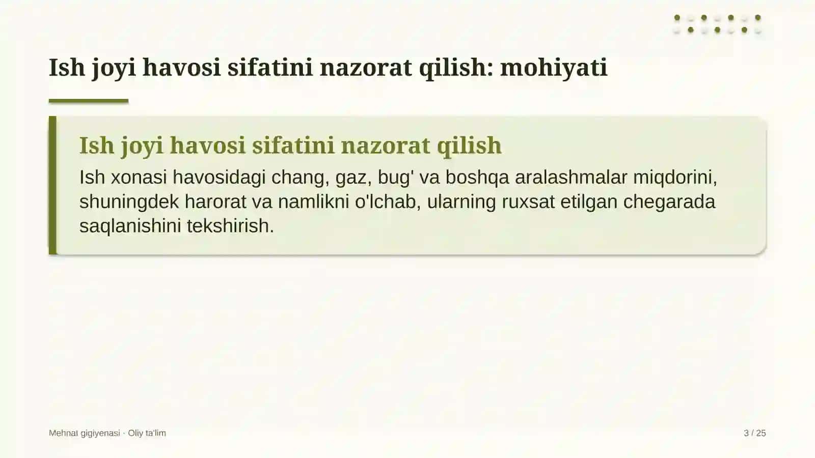 Klining kompaniyalarida ish joyi havosini sifat jihatidan nazorat qilish 3