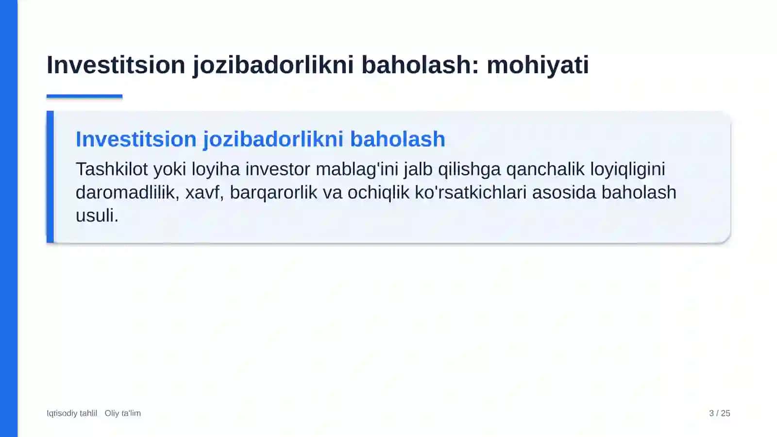 tikuvchilik atelyelarida investitsion jozibadorlikni baholash 6735 3
