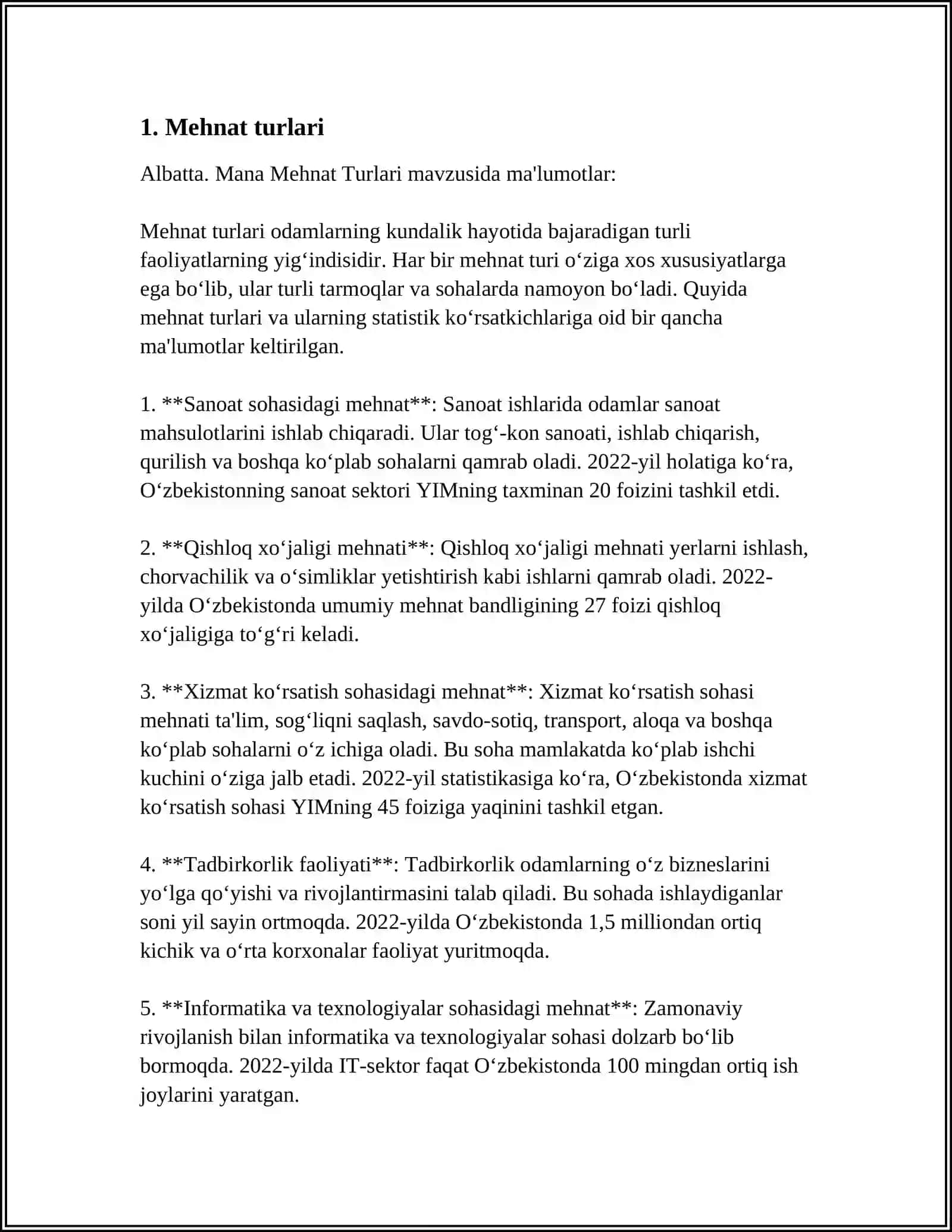 QOL MEHNATI ISHLARI VA TURLARI 3