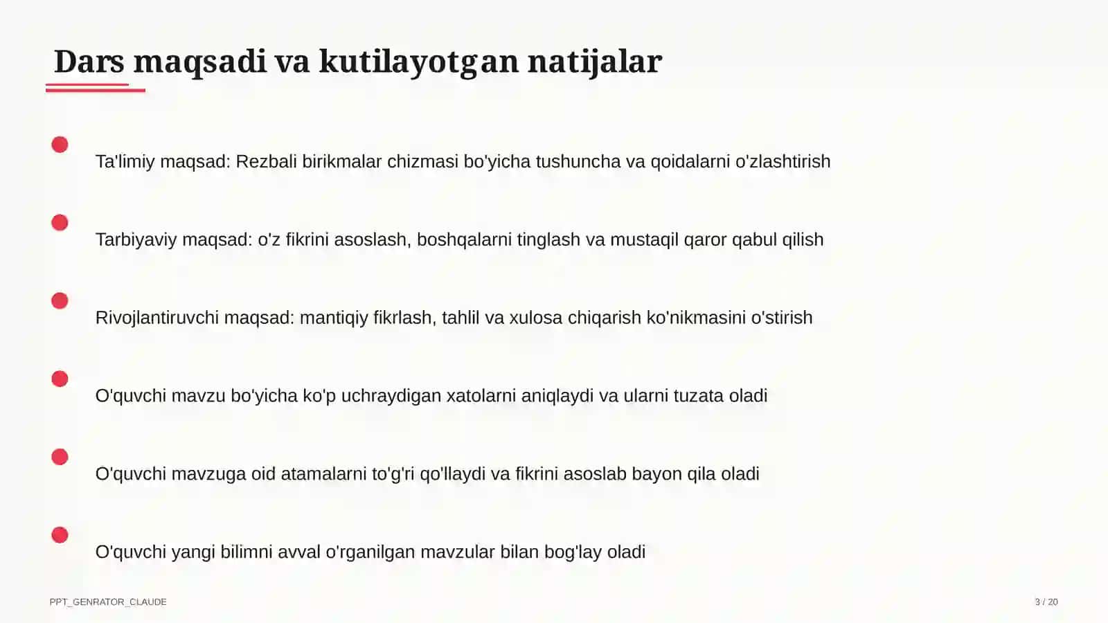 Rezbali birikmalar chizmasi (9-sinf) 3