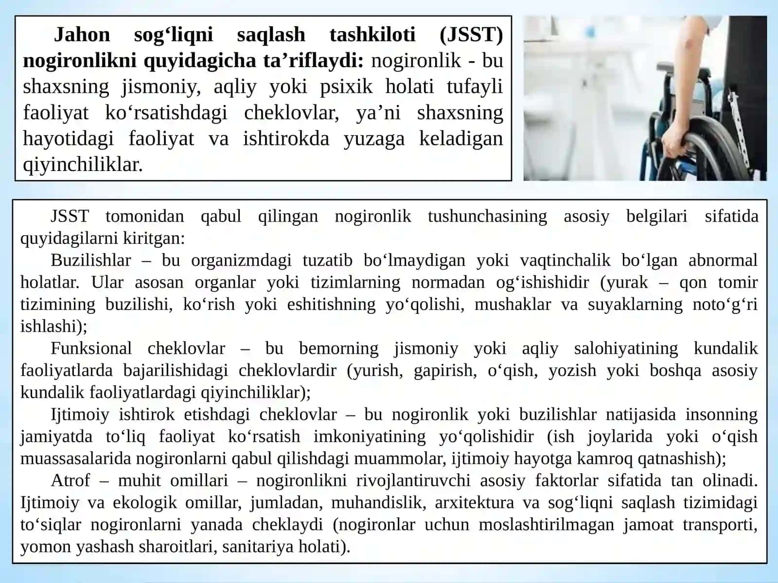 Jismoniy va aqliy nogironlik va ularni tiklash 3