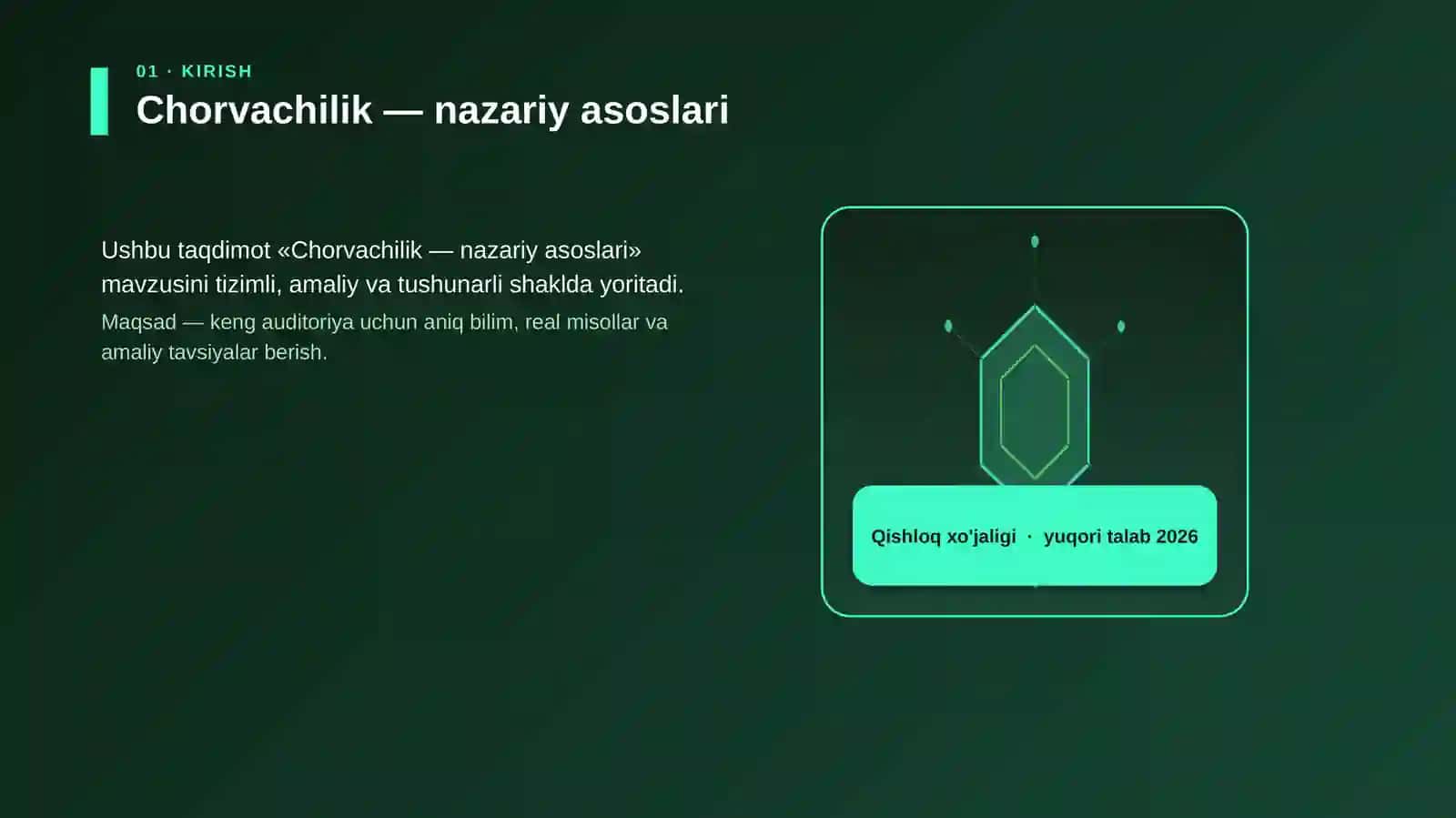 Chorvachilik — nazariy asoslari 3
