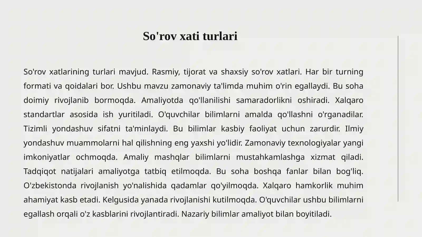 SO'ROV XATI Slayd 3