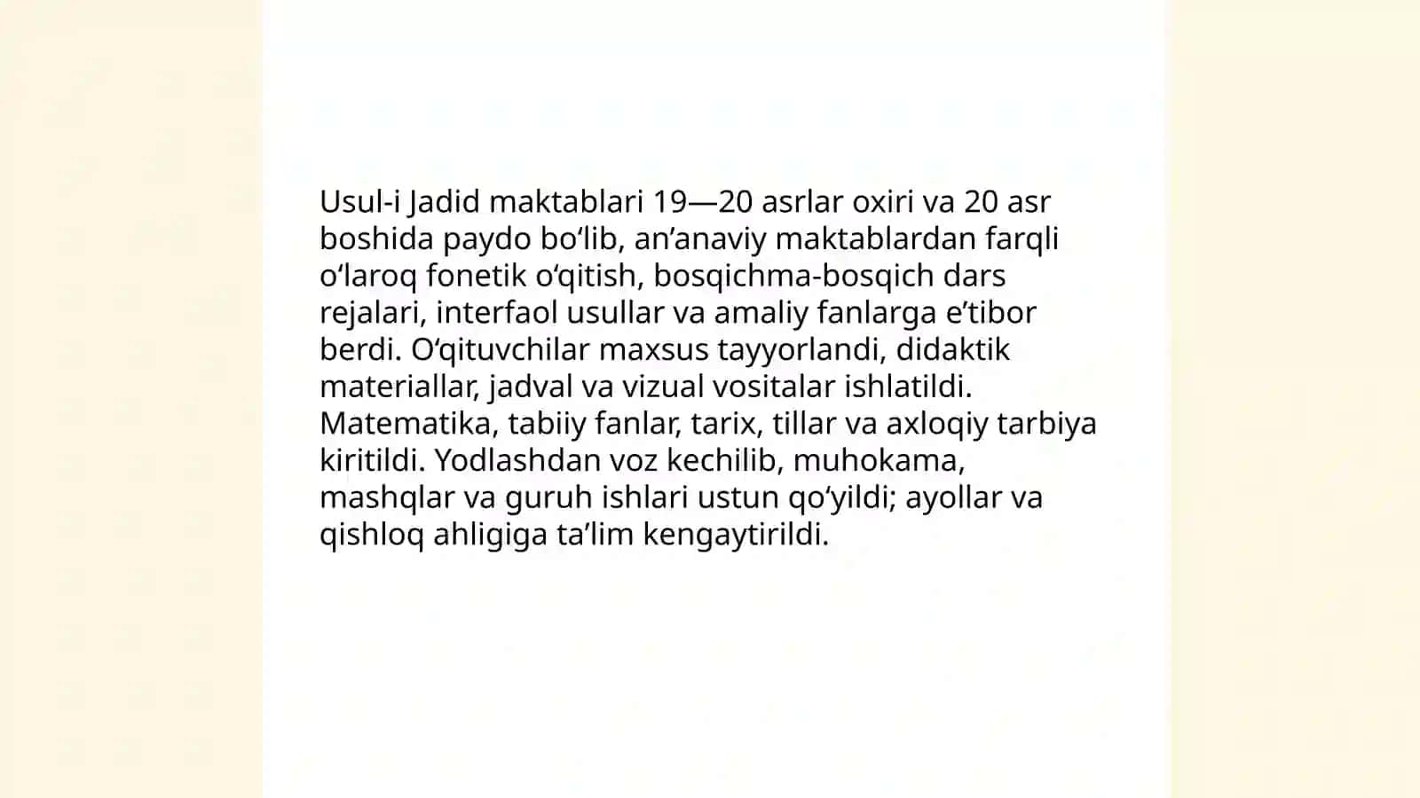 Jadid marifatparvarlarining talim-tarbiya haqidagi qarashlari 3