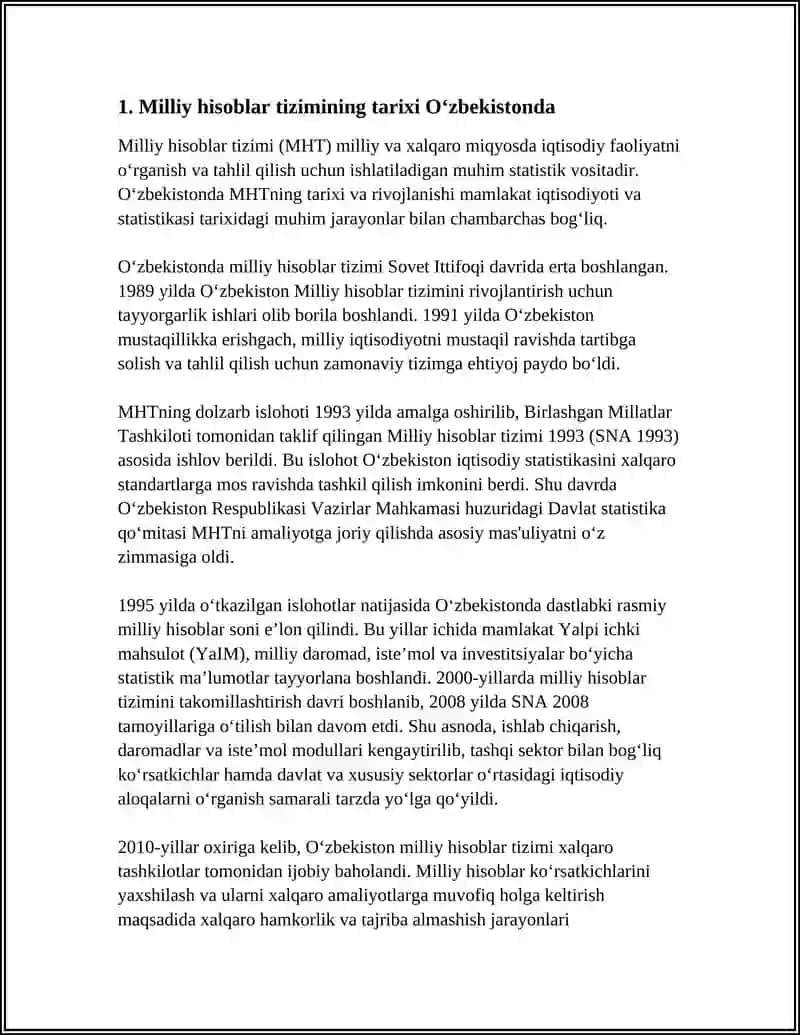 O‘ZBEKISTON RESPUBLIKASI OLIY TA’LIM FAN VA INNOVATSIYA VAZIRLIGI NAMDU MUSTAQIL ISH 3