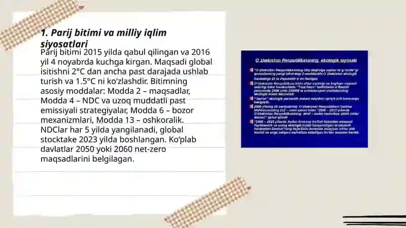 Ekologik siyosat va barqaror rivojlanishning xalqaro tajribalari 3
