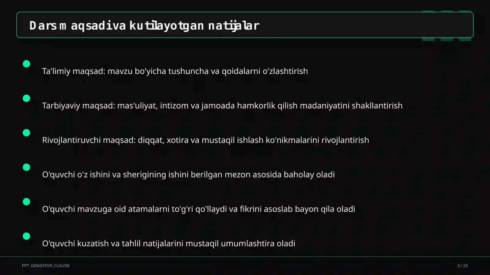 O'zbek tilining davlat tili sifatidagi mavqei (11-sinf) 3