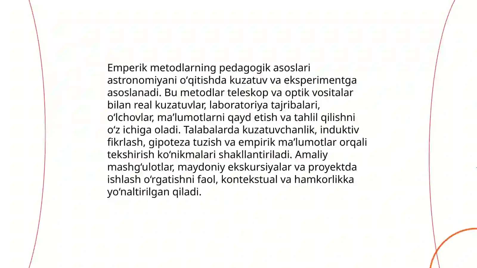 Emperik va nazariy astronomiya oʻqitish metodlari 3