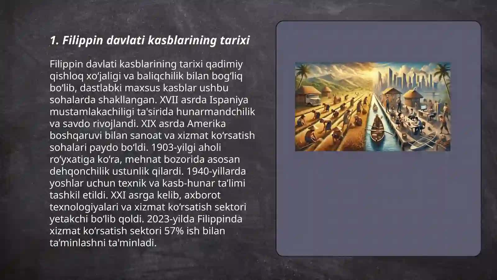 Filippin davlati kasb antropologiyasi 3