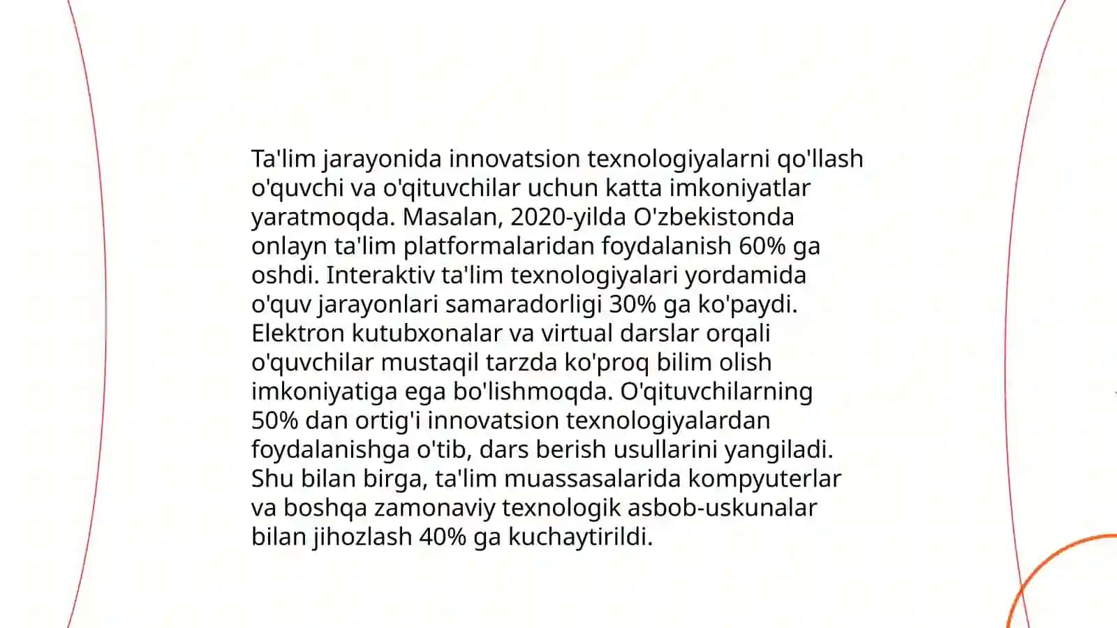 O'zbekiston Respublikasi rivojining yangi bosqichida ta'lim-tarbiya islohotlari:SH.M.Mirziyoyovning ta'lim-tarbiyaga oid fikirlari 3