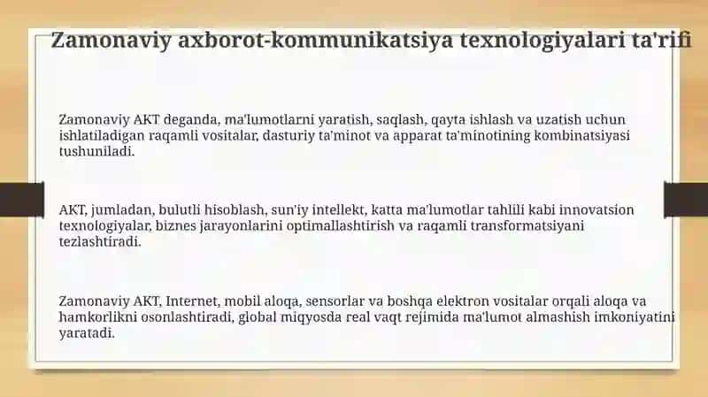 Zamonaviy axborot-kommunikatsiya texnologiyalari 3