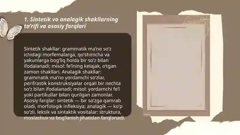 Sozlarning sintetik va analagik shakillari 3