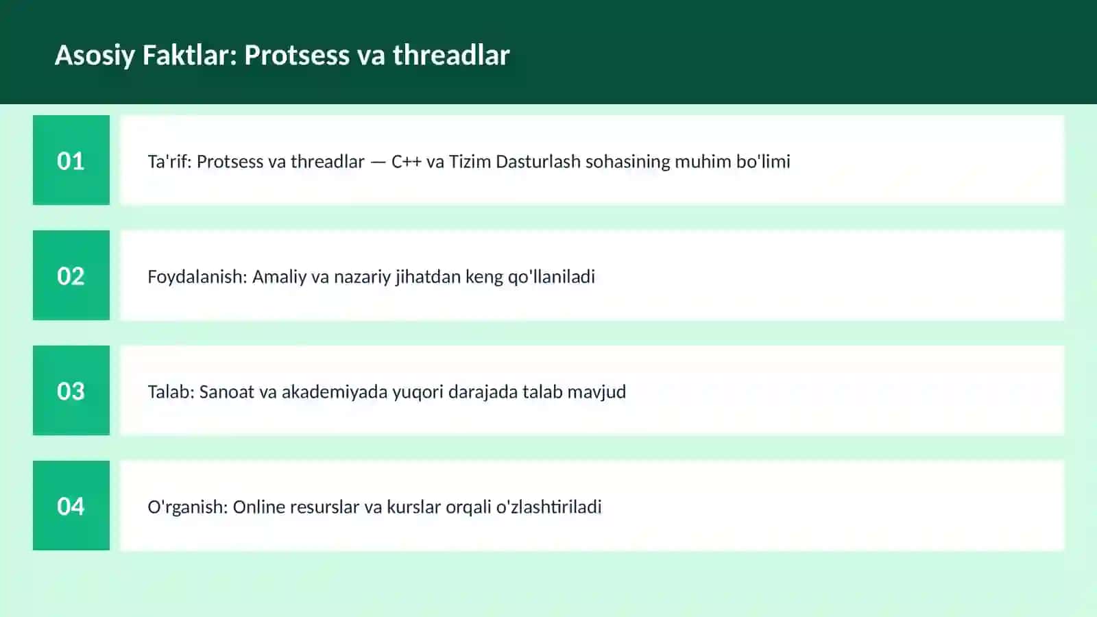 Protsess va threadlar 3