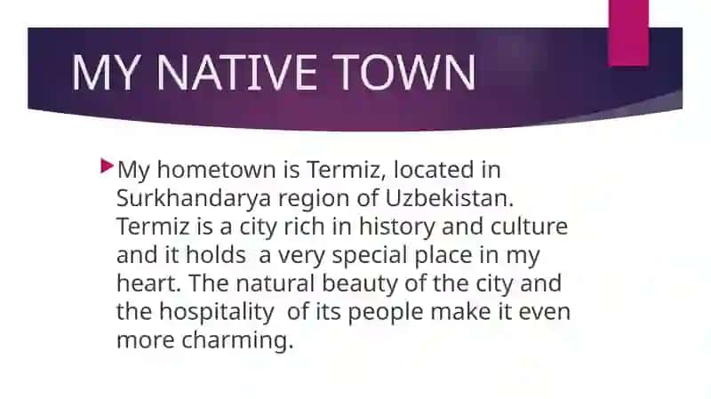 MY NATIVE TOWN 3