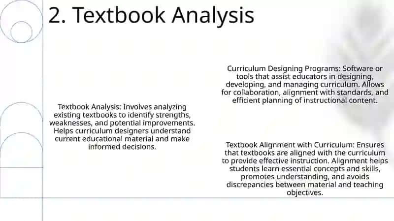 Analyzing Current Textbooks And Curriculum Designing Programs 3