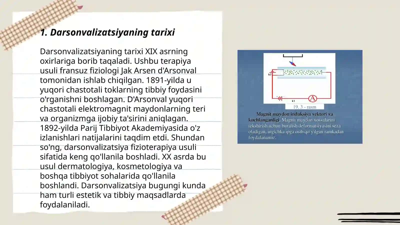 Organizmga ozgaruvchan magnit maydon bn ta'sir etish.Darsonvalizatsiya 3