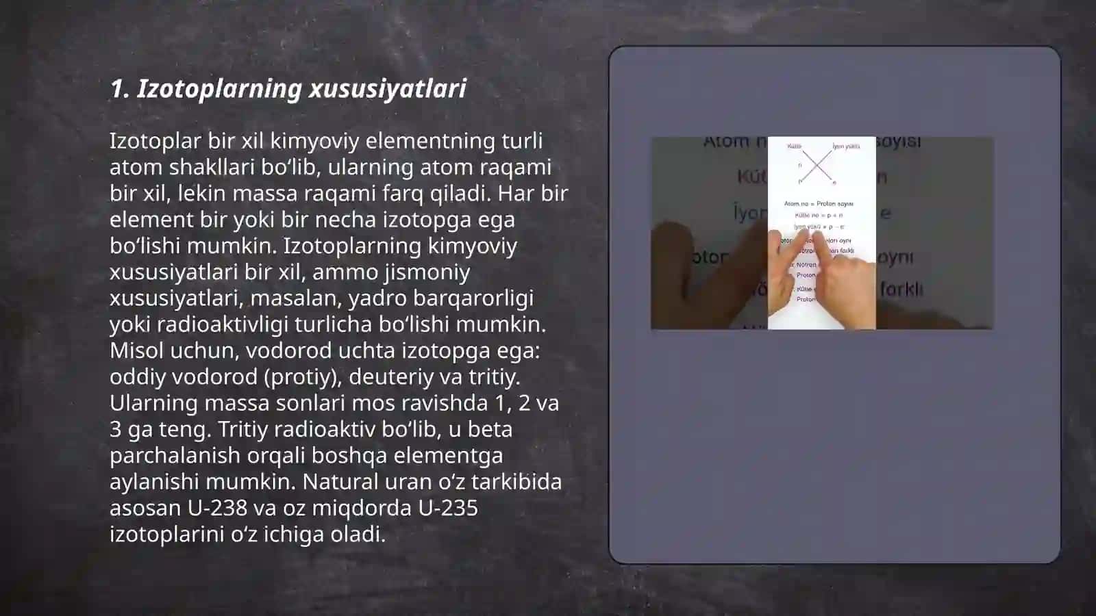 Izotoplarning xususiyatlari 3