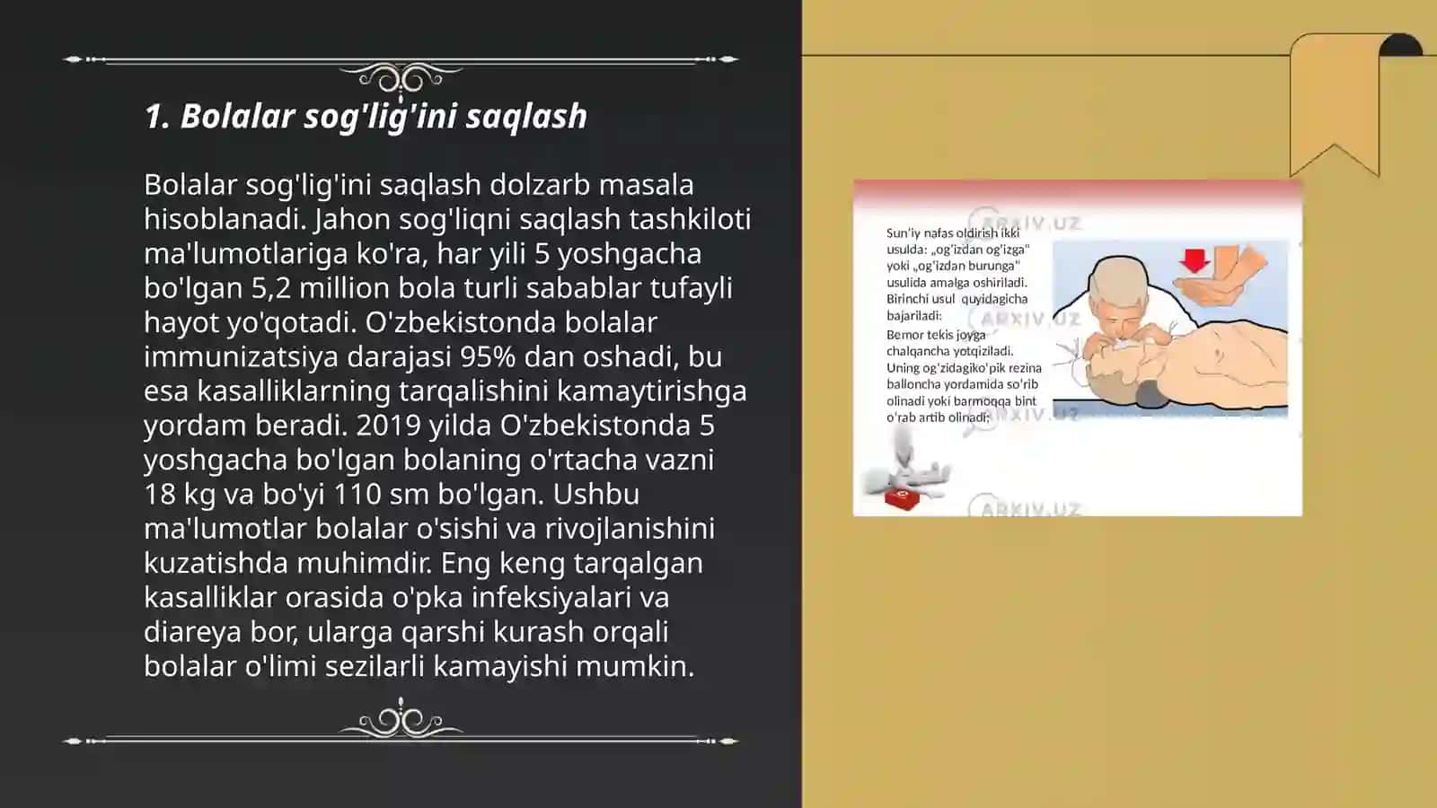 Bolalar va tibbiy yordam ko'rsatish 3