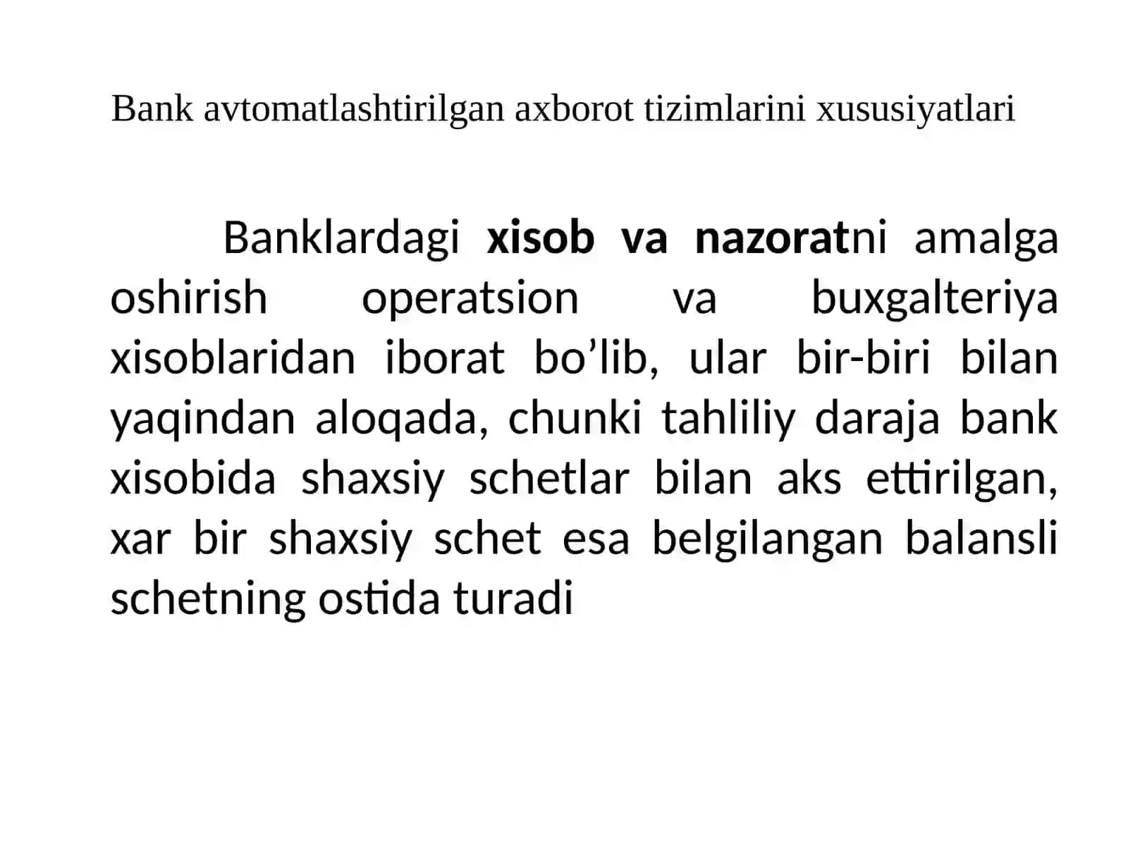 BANK TASHKILOTLARIDA AVTOMATLASHTIRILGAN AXBOROT TIZIMLARI 3