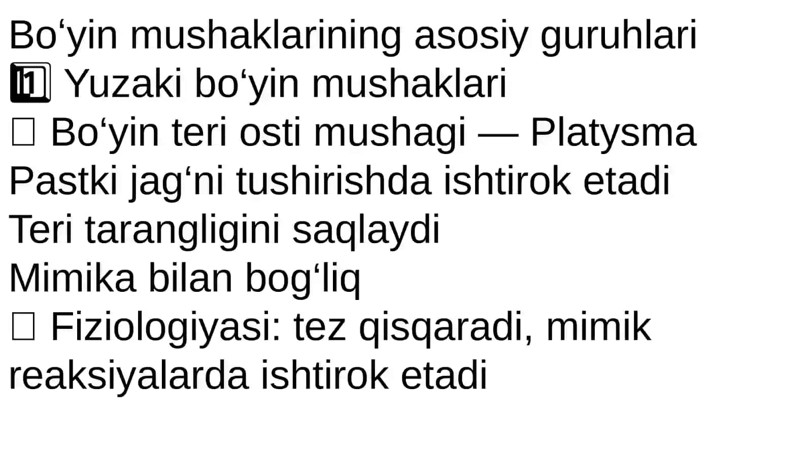 BOʻYIN MUSHAKLARI FIZIOLOGIYASI 3