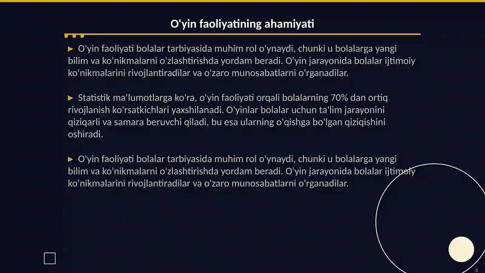 O'yin faoliyatining bolalar tarbiyasidagi ahamiyati 3