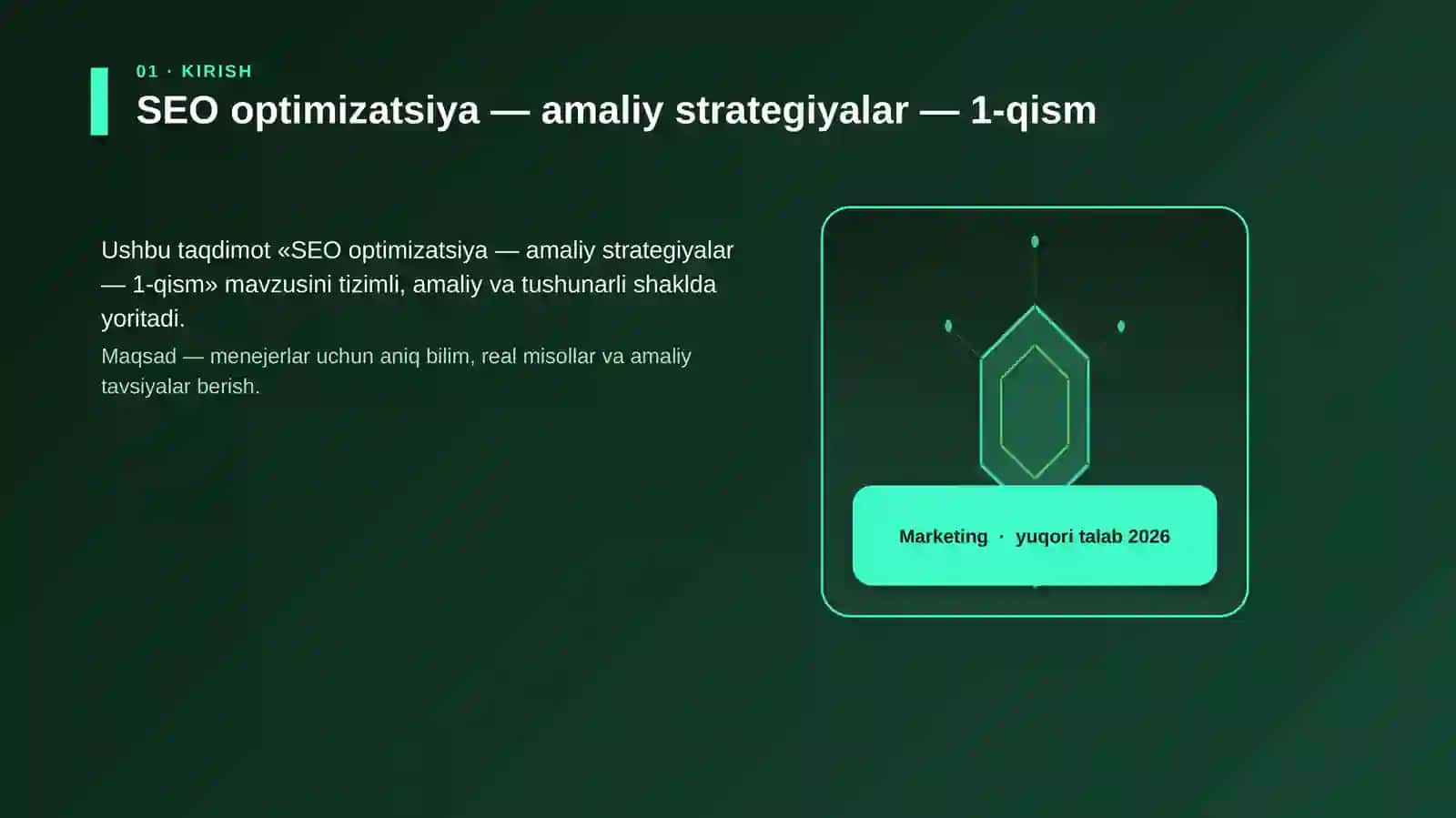 SEO optimizatsiya — amaliy strategiyalar — 1-qism 3