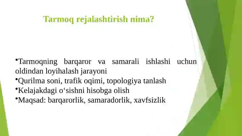 Tarmoqni rejalashtirish va kengaytirish strategiyalari 3