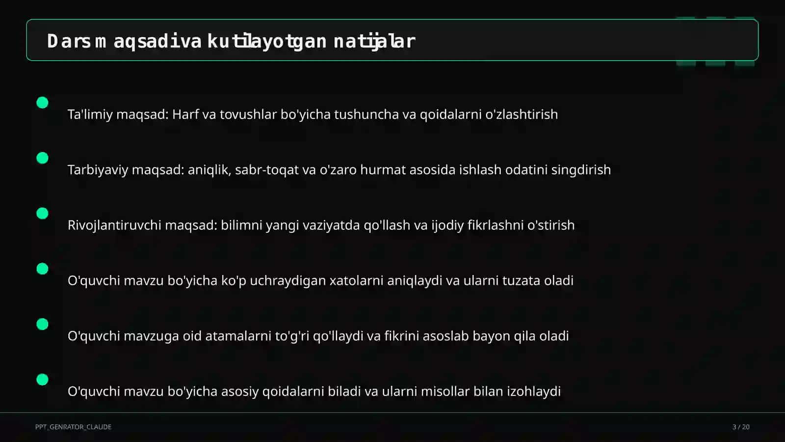 Harf va tovushlar (1-sinf) 3