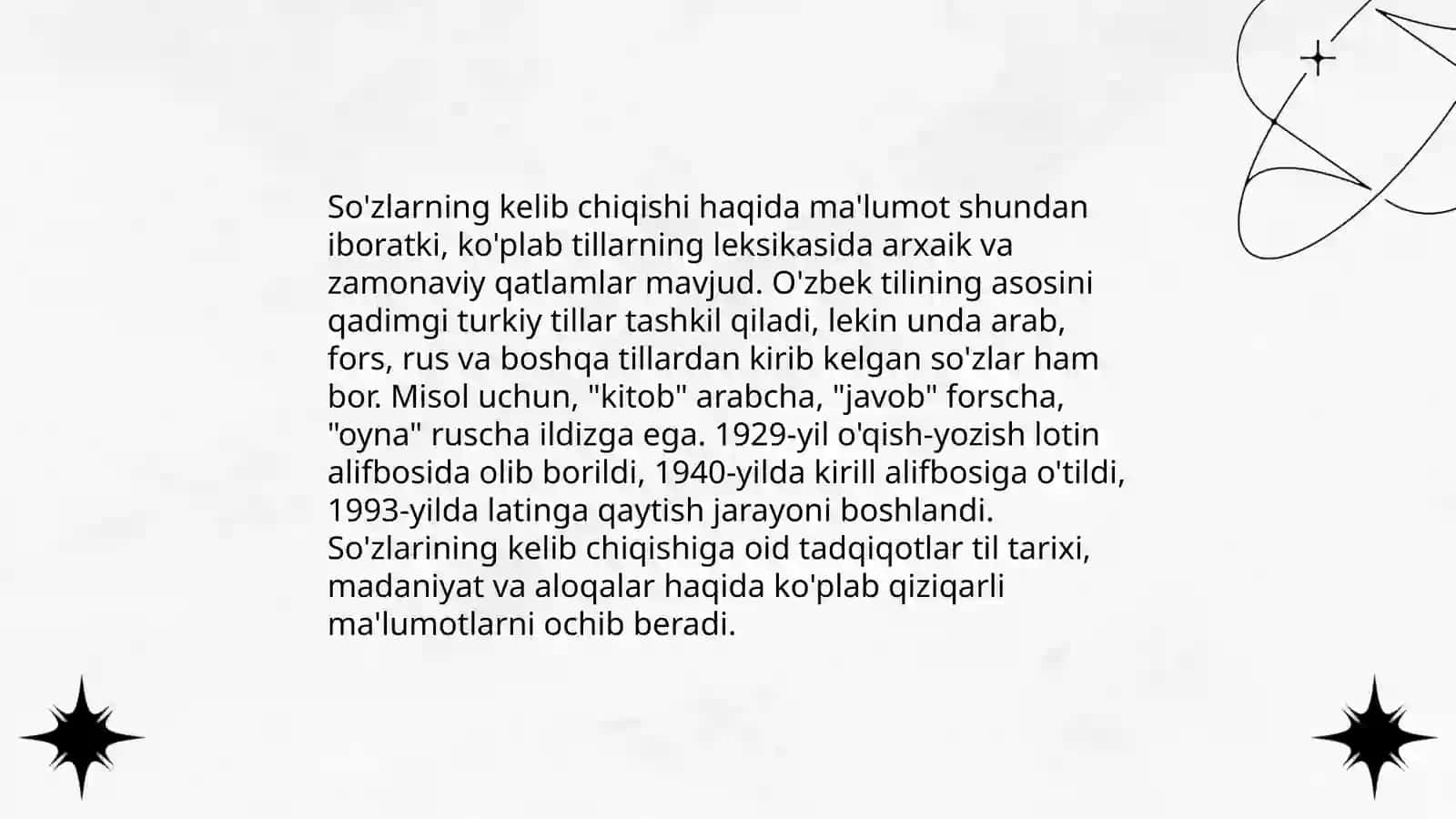 O'zbek tilining izohli lug'atida so'zlarning berilish tamoyillari Abdullayeva Sabina 3
